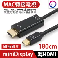 在飛比找松果購物優惠-minidisplay to 轉 HDMI 高畫質影音轉接線