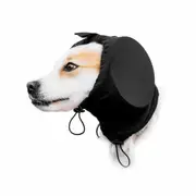 Black Adjustable Dog Ear Muffs Noise Reducing Pet Headwrap Protective Ear Cover