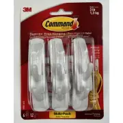 Command Wall Hooks Damage Free 6 Hooks Holds 3 Lbs Medium White 17001-6ES