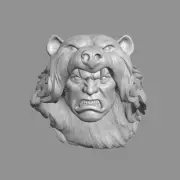 Bear Man Fantasy Apocalyptic ManBearPig custom head for action figures