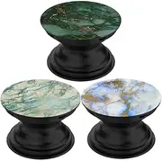 Multi-Functional Grip Mobile Phone Stands and Finger Holder (3 Pack) - Forest Green Blue Rose Gold Marble