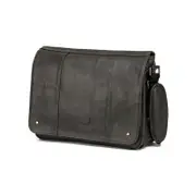 Tosca Vegan Leather 13" Laptop Messenger Bag - Ash Black