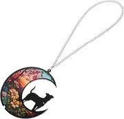 Milisten Dog Remembrance Suncatcher Stained Glass Pet Memorial Ornament for Windows Durable Keepsake to Honor Your Beloved Dog Charming Decoration for Pet Loss