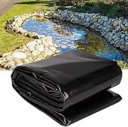 5 Mil Small Pond Liners, Black HDPE Heavy Duty Pond Film Easy Cutting, Underlayment for Fountain, Waterfall, Koi Pondsand Water Garden(3x12m(9.8x39.3ft))