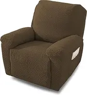 [NORTHERN BROTHERS] Recliner Chair Covers, Lazy Boy Recliner Covers, Stretchy Cover for Recliner Chairs, Brown