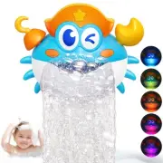 Bath Toys,Light Up Crab Bath Bubble Maker Bathroom Toys for Kids Ages 1-3 4-8...