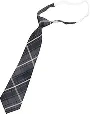 [NIHENHAO] Korean Japanese College Fashion Grey Plaid Pre Tied Tie JK Girls School Uniform Tie Student Bow Tie