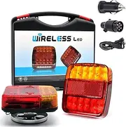Wireless Trailer Lights Magnetic Set, IP67 Waterproof Car led Trailer Light Wireless for Trucks, Boats, RVs