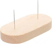 TEHAUX Sturdy Stainless Steel Doll Base Stand Wooden Base Crochet Doll Display Holder