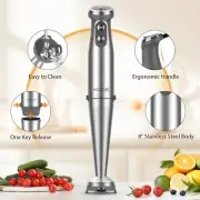 1000W 3-in-1 Hand Blender KOIOS Immersion Blender BPA Free Stick Blender Silver