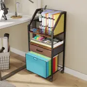 Rolling File Cart with Wheels - Utility Storage Cart with Drawers for Office,...