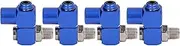 Air Connection Hose Connector, 4 Pieces, 1/4 Inch NPT Outer Thread X 1/4 Inch Interior Thread, Around 360 ° Rotatable Adapter, 150 PSI, for Pneumatic Tools Such As Grinding Machines