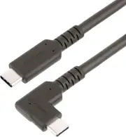 StarTech.com 3ft (1m) Rugged Right Angle USB-C Cable, USB 3.2 Gen 2 (10 Black