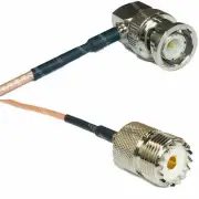 USA-CA RG316 BNC MALE ANGLE to SO239 UHF FEMALE Coaxial RF Pigtail Cable