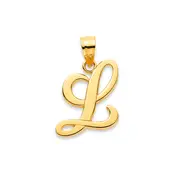 9ct Gold Script Initial 'l' Pendant