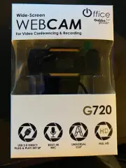 Gabba Goods Office Wide-Screen 720P HD Webcam with Built in Mic