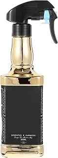 FOMIYES Spray Mist Bottle Hair Spray Bottle Retro Whisky Squirt Bottle Novelty Water Sprayer Hairdressing Barber Mist Salon Hair Tools Home Gardening Plants Water Sprayer 500ml Golden
