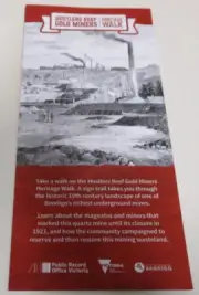 Hustlers Reef - Gold Miners Heritage Walk - Leaflet Guide - Bendigo - Victoria