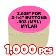 2.25" Tecre Mylars Clear Plastic Cover for Button Maker Badge Machine 1000pcs