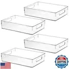 ShelfShaper Large Clear Plastic Storage Bins, Pantry Organizers and Storage C