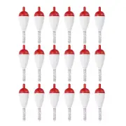 20pcs Fishing Float Bobbers Hard ABS Oval Stick Spring Slip Bobber, Red