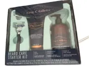 King C. Gillette Beard Care Starter Kit - Neck Razor, Shave Gel, Beard Face Wash
