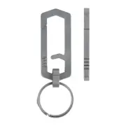 Sandblasted Titanium Keychain Carabine