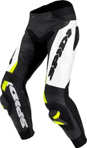 Spidi RR Pro Warrior, leather pants , color: Black/Neon-Yellow , size: 50