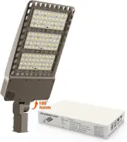 300W-400W Adjustable LED Parking Lot Light 60000LM P5000K photocell 5000K 2466