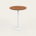 Recess High Cafe Table | Round Bar Seat Table | Collaboration Desk, Walnut / White