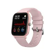 P8 1.4inch Full Touch Screen Heart Rate BP BO2 Monitor Weather Push Brightness Control BT4.2 Smart Watch PINK COLOR