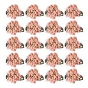 20Pcs 1" Ribbon Flowers Bows Mini Satin Roses Flowers Champagne