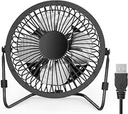 4/6/8 Inch Small USB Desk Fan with a 360° Adjustable Tilt Angle, Personal Cooling Fan for Desktop Office, Mini Quiet Fan with Metal Construction and Strong Airflow (8 inch)