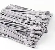 HANGQINGHENG 5mm Adjustable Elastic Band Rope Buckle Elastic Ear Hanging Lanyard Earmuffs Rope Making Supplies (Color : Light Gray, Size : 100pcs)