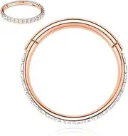 [AROWRO] 18G 16G 14G CZ Nose Rings Septum Clicker Cartilage Conch Earring Hoop 316L Surgical Steel Conch Daith Helix Tragus Piercing Jewellery