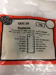 GEIC-26 TVSOUND IF AMP LIM DET AUDIO PREAMP NTE748---