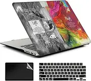 AMCJJ Compatible with MacBook Pro 13 Inch Case 2022 2021 2020 Release M2 A2338 M1/A2289/A2251 with Touch Bar & Touch ID,Plastic Hard Shell Case & Keyboard Cover & Screen Protector - Left Right Brain 2