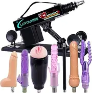 Automatic Sex Machine Adult Toys Thrusting Dildo with Dildos Machines for Men Masturbator Cup and Women Couples Attachments Black 9 Piece Set