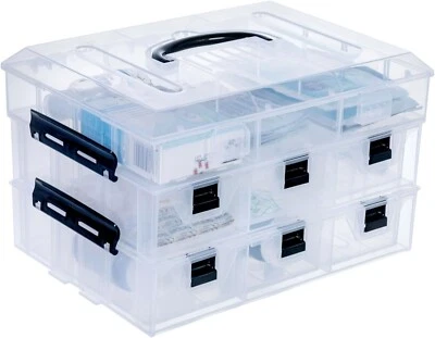 Clear Arts and Crafts Sewing Supplies Storage Organizer, Supplies Container