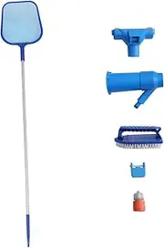 CAXUSD 1 Set Sludge Head Mesh Brush Set Cleaning Pool Brush Kit Cleaner Swimming Pool Leaf Net Pool Spoon Net Pool Blue