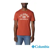 在飛比找Yahoo奇摩購物中心優惠-Columbia 哥倫比亞 男款 LOGO短袖上衣-橘紅色 