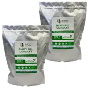 Empty Size 1 Vegetarian Clear Capsules Clear Veggie Pill Caps Vegan 10,000 ct