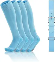 QBK Toddler Baseball Socks And Belt Youth Softball Tee Ball Combo Set for Boy Girl (2 Pairs of Socks & 1 Belt)