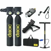 DIDEEP 0.5L Mini Scuba Oxygen Cylinder Air Tank Scuba Reserve Air Tank Pump Snorkeling Gear Snorkeling Diving Equipment