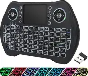 EASYTONE Backlit Mini Wireless Keyboard Touchpad Mouse Combo with Multiple
