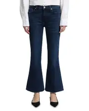 7 For All Mankind Dojo Mid Rise Cropped Flare Jeans in Yuma