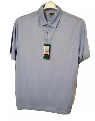 NEW PEBBLE BEACH Mens X-Large Dry-Luxe Polo shirt Regatta (Lt Blue)