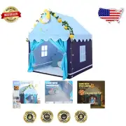 Cozy Indoor Kids Tent with Star Lights & Non-Slip Mat - Perfect Playhouse Gift