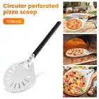 Pizza Turning Peel Aluminum Pizza Paddle Perforated Pizza Spatula with dsNbg