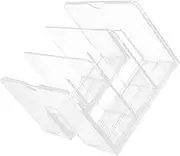 Angoily Desktop File Organizer Rack with Transparent Panels Bookshelf for Office Supplies Practical Storage for Documents Magazines and More
